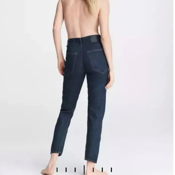 Rag & Bone Jean Women’s Size 31 Navy Wash Engineer High Rise Straight Leg $275 - Picture 15 of 15